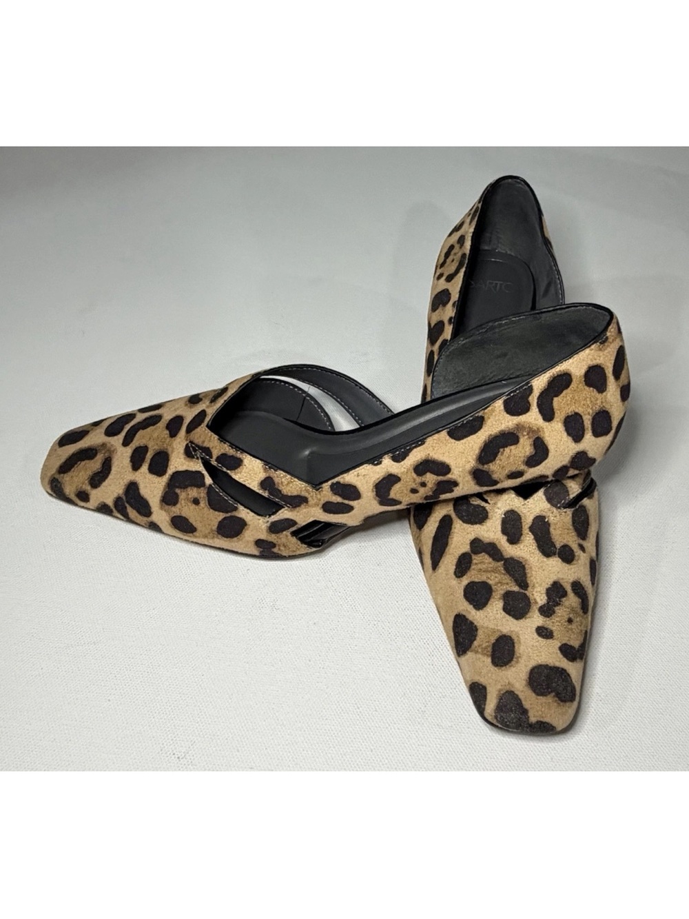 SARTO Animal Print Faux Suede Square Toe Slip-On Pumps, Women’s US 6 M - Picture 4 of 11